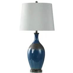 Kirkland's Home Buffet Lamps-Navy Blue Color Drip Table Lamp