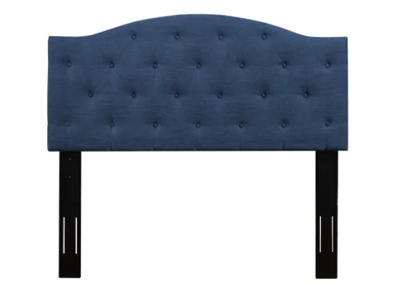 Kirkland's Home Beds & Headboards-Navy Bryne Button Tufted Full/Queen Headboard