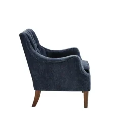 Kirkland's Home Accent Chairs-Navy Button Tufted Accent Chair