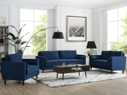 Kirkland's Home Accent Chairs-Navy Chelsea Modern Accent Chair