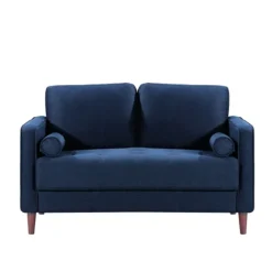 Kirkland's Home Sofas & Loveseats-Navy Chelsea Modern Loveseat