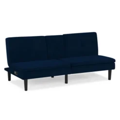 Kirkland's Home Sofas & Loveseats-Navy Console Usb Port Convertible Sofa