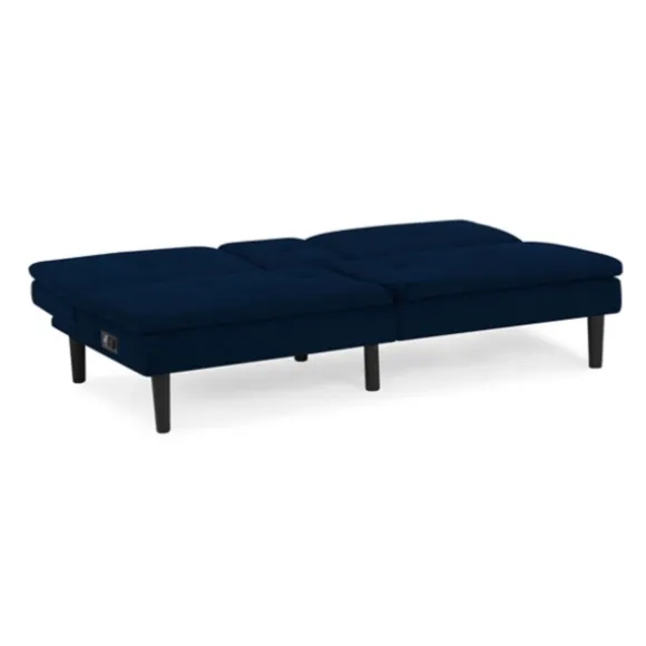 Kirkland's Home Sofas & Loveseats-Navy Console Usb Port Convertible Sofa