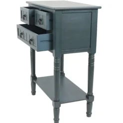 Kirkland's Home Console Tables-Navy 3-Drawer Console Table