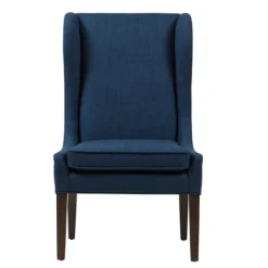 Kirkland's Home Dining Chairs-Navy High Wingback Nailhead Trim Dining Chair
