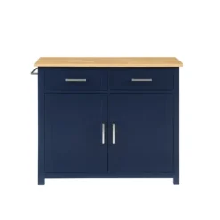 Kirkland's Home Kitchen Islands & Bar Carts-Navy Industrial Kitchen Cart