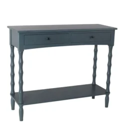 Kirkland's Home Console Tables-Navy Spindle 2-Drawer Console Table