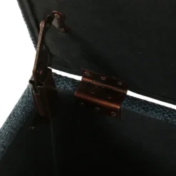 Kirkland's Home Benches & Ottomans-Navy Tufted Upholstered Storage Ottoman