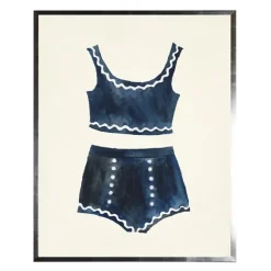 Kirkland's Home Framed Art-Navy Two Piece Bathing Suit Framed Art Print