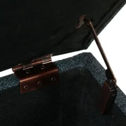 Kirkland's Home Benches & Ottomans-Navy Upholstered Square Storage Ottoman