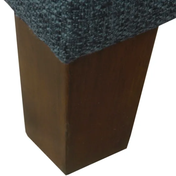 Kirkland's Home Benches & Ottomans-Navy Upholstered Square Storage Ottoman