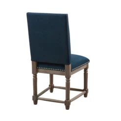 Kirkland's Home Dining Chairs-Navy Upholstered Wood Dining Chairs, Set Of 2