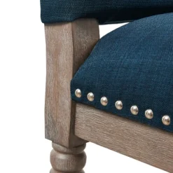 Kirkland's Home Dining Chairs-Navy Upholstered Wood Dining Chairs, Set Of 2