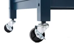 Kirkland's Home Kitchen Islands & Bar Carts-Navy Wood And Stainless Steel Top Kitchen Cart