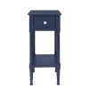 Kirkland's Home Accent & End Tables-Navy Wood Coastal Compact Accent Table