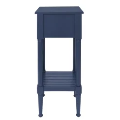 Kirkland's Home Accent & End Tables-Navy Wood Coastal Compact Accent Table