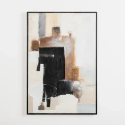 Kirkland's Home Canvas Art-Neutral Abstract Hand Painted Framed Canvas Art