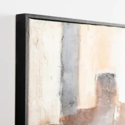 Kirkland's Home Canvas Art-Neutral Abstract Hand Painted Framed Canvas Art