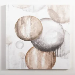 Kirkland's Home Canvas Art-Neutral Abstract Spheres Canvas Art Print