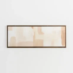 Kirkland's Home Framed Art-Neutral Brush Strokes Framed Canvas Art Print