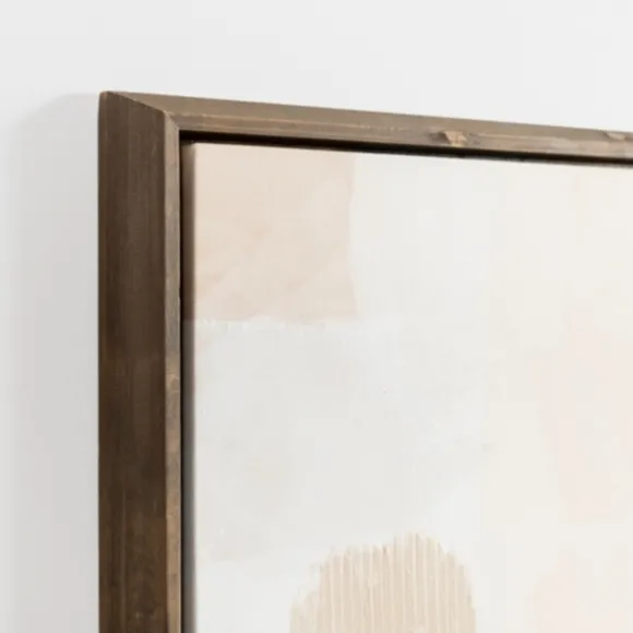 Kirkland's Home Framed Art-Neutral Brush Strokes Framed Canvas Art Print