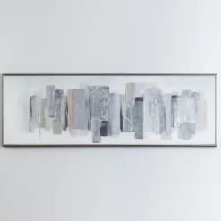 Kirkland's Home Framed Art-Neutral Brush Strokes Framed Art Print