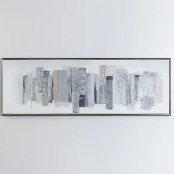 Kirkland's Home Framed Art-Neutral Brush Strokes Framed Art Print