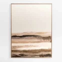 Kirkland's Home Canvas Art-Neutral Brushstrokes Abstract Canvas Art Print