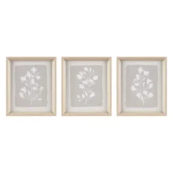 Kirkland's Home Framed Art-Neutral Floral Sprigs 3-Pc. Framed Art Set