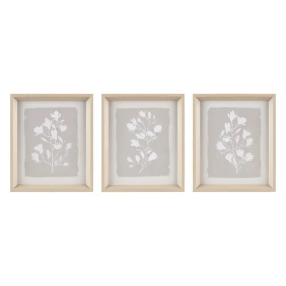 Kirkland's Home Framed Art-Neutral Floral Sprigs 3-Pc. Framed Art Set