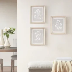 Kirkland's Home Framed Art-Neutral Floral Sprigs 3-Pc. Framed Art Set