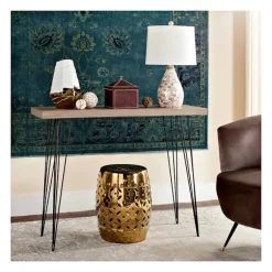 Kirkland's Home Console Tables-Neutral Hairpin Legs Console Table