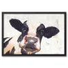 Kirkland's Home Framed Art-Neutral Staring Cow Framed Canvas Art Print