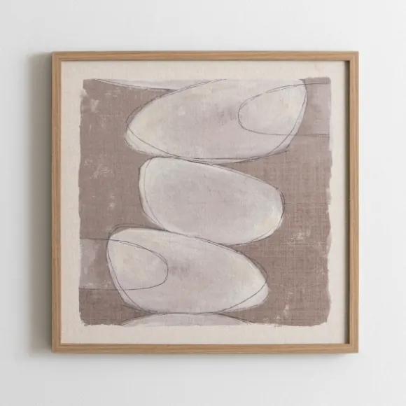 Kirkland's Home Framed Art-Neutral Stone Abstract I Framed Art Print