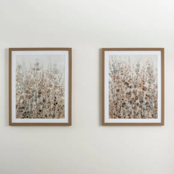 Kirkland's Home Framed Art-Neutral Wildflowers I Framed Art Print