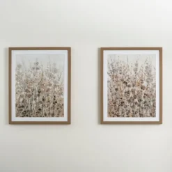 Kirkland's Home Framed Art-Neutral Wildflowers Ii Framed Art Print