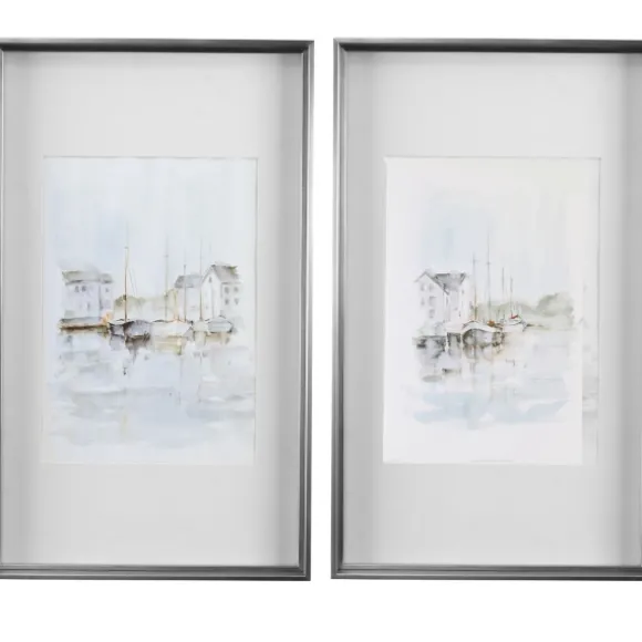 Kirkland's Home Framed Art-New England Port Framed Art Prints, Set Of 2