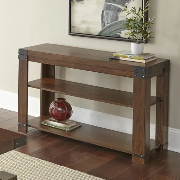 Kirkland's Home Console Tables-Nolan Cherry Wood Console Table