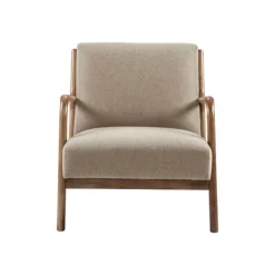 Kirkland's Home Accent Chairs-Nolan Cream Mid-Century Accent Chair