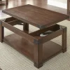 Kirkland's Home Coffee Tables-Nolan Lift Top Wood And Metal Accents Coffee Table