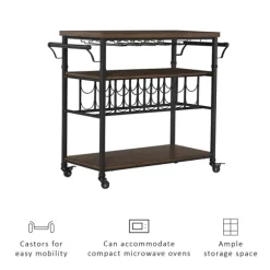 Kirkland's Home Kitchen Islands & Bar Carts-Norcross Industrial Rolling Bar Cart