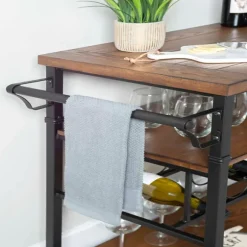 Kirkland's Home Kitchen Islands & Bar Carts-Norcross Industrial Rolling Bar Cart