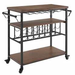 Kirkland's Home Kitchen Islands & Bar Carts-Norcross Industrial Rolling Bar Cart