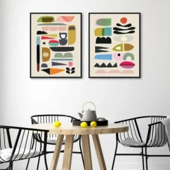 Kirkland's Home Framed Art-Nordic Glam Framed Canvas Art Prints, Set Of 2