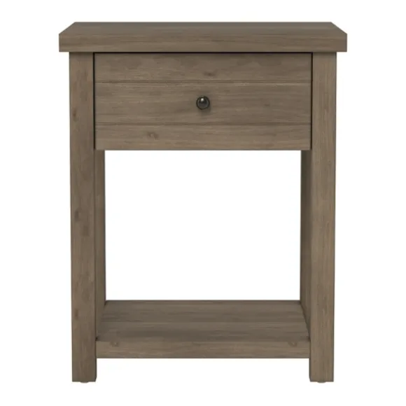 Kirkland's Home Accent & End Tables-Oak Bailie Wooden Side Table