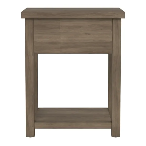 Kirkland's Home Accent & End Tables-Oak Bailie Wooden Side Table