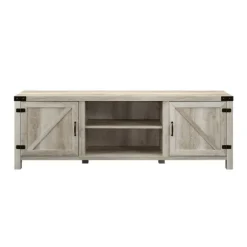 Kirkland's Home Tv Stands & Media Consoles-Oak Barn Door Tv Stand