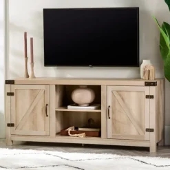 Kirkland's Home Tv Stands & Media Consoles-Oak Barn Doors Tv Stand