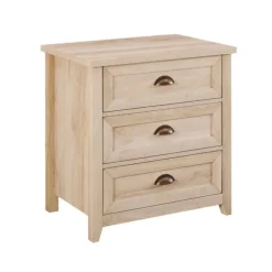Kirkland's Home Dressers & Chests-Oak Bronze Cupped Handle Nightstand