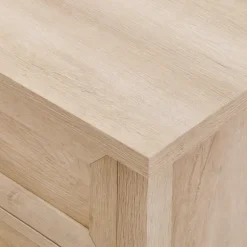 Kirkland's Home Dressers & Chests-Oak Bronze Cupped Handle Nightstand